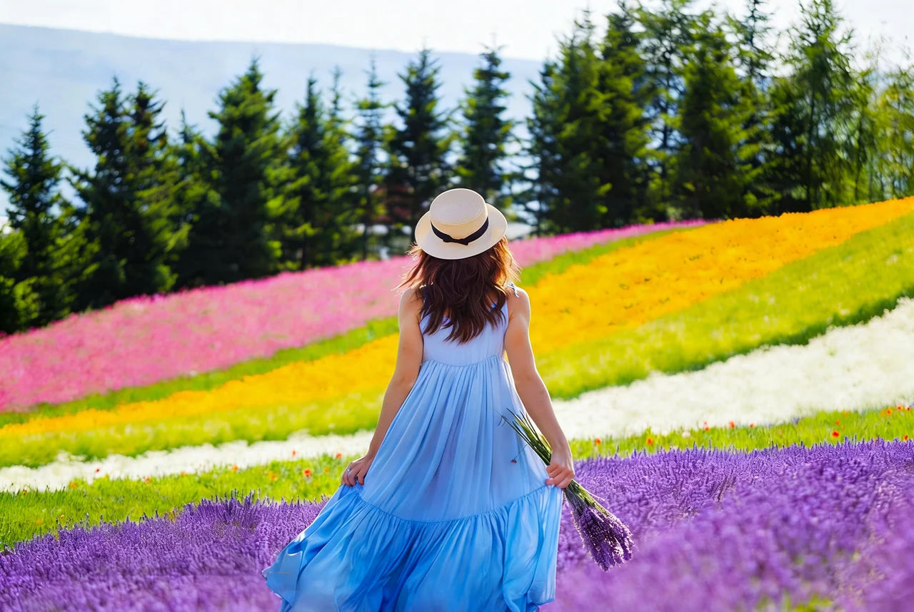 【Hokkaido Summer Flower Viewing】Shikisai no Oka & Farm Tomita & Blue Pond & Waterfall & Patchwork Tour Day Trip | Departing from Sapporo