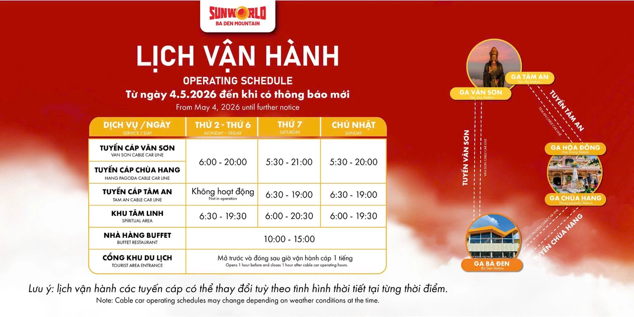 Sun World Ba Den Mountain Cable Car Ticket in Tay Ninh