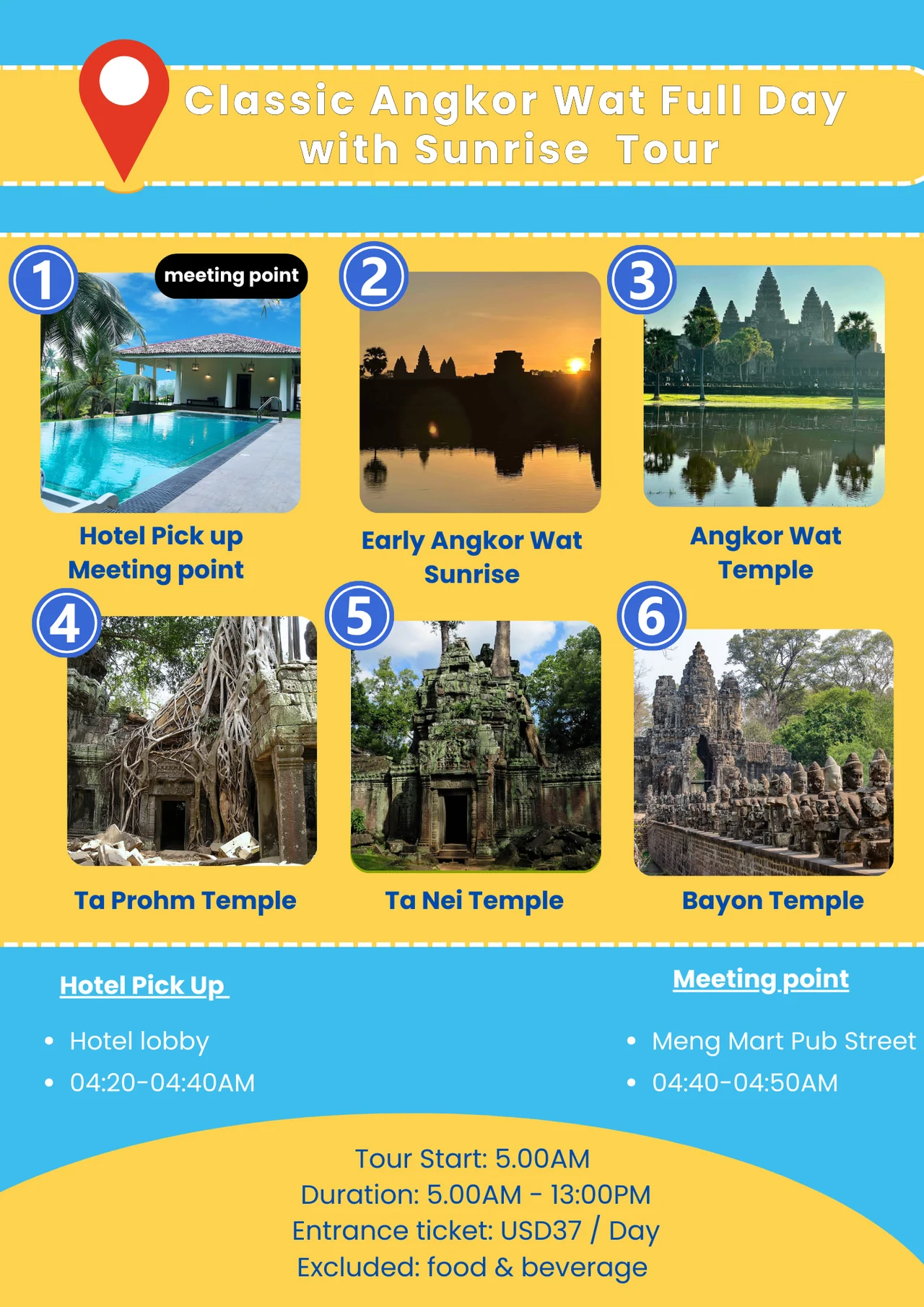 Classic Angkor Wat Sunrise or Sunset Small Group or Private Tour