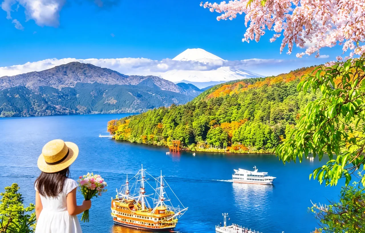 Mt. Fuji & Hakone: Lake Ashi Water Torii, Lake Yamanaka, and Owakudani "Land, Sea, and Air" Exploration Tour (Including Hakone Ropeway) | Departs from Tokyo/Shinjuku