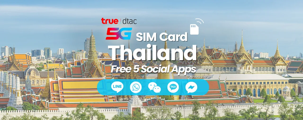 [dtac5G] HAPPY TOURIST SIM Card for Thailand - Thailand Pick Up