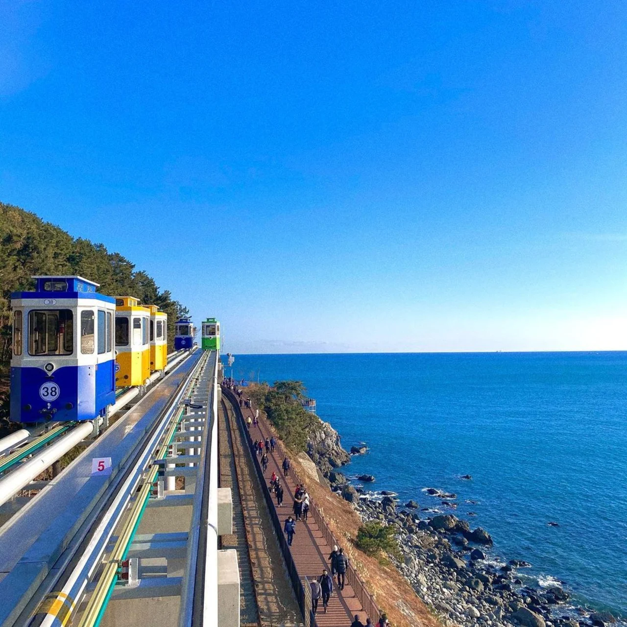 Busan Haeundae Blueline Park Sky Capsule & Beach Train Voucher 